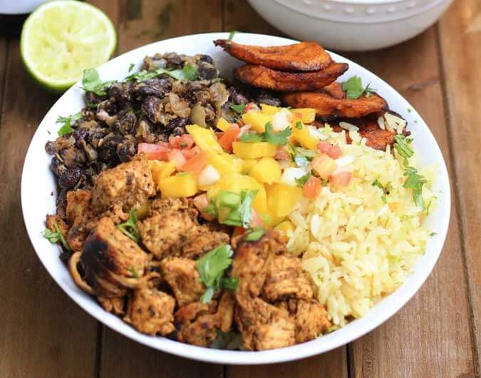 Cuban Chicken & Black Bean Rice Bowls