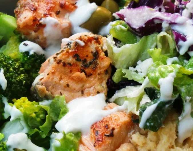 Mediterranean Salmon Bowl