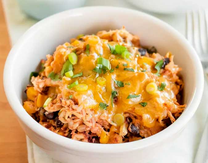Slow-Cooker Chicken Burrito Bowls